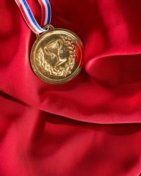 medalla-oro-sobre-fondo-rojo_441362-331